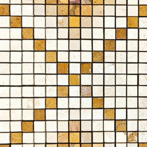 Natural Stone Marble Mosaic Tile in Beige and Gold