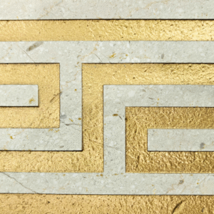 Gold Inlay Stone Mosaic & Panel - Luxury Geometric Design