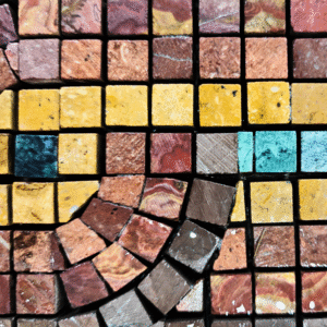 Vibrant Multi-Color Natural Stone Mosaic with Earthy & Jewel Tones