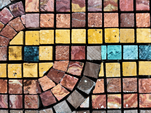 Vibrant Multi-Color Natural Stone Mosaic with Earthy & Jewel Tones