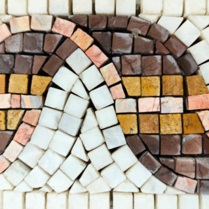 Tumbled Stone Mosaic Tile - Arched Pattern Multi-Color