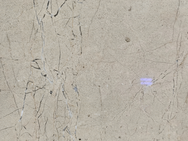 Classic Beige Fissured Natural Stone Slab | Cream Limestone/Marble with Dark Veins - Image 2