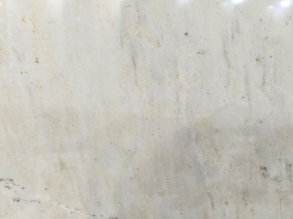 Subtle Cream and White Marble Slab | Pale Tan Vein Low-Movement Stone