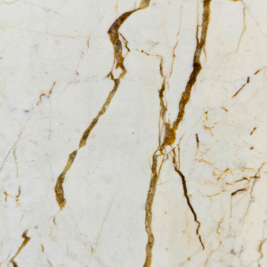 Premium White Marble Slab with Bold Gold Veins | Classic Statuario Style