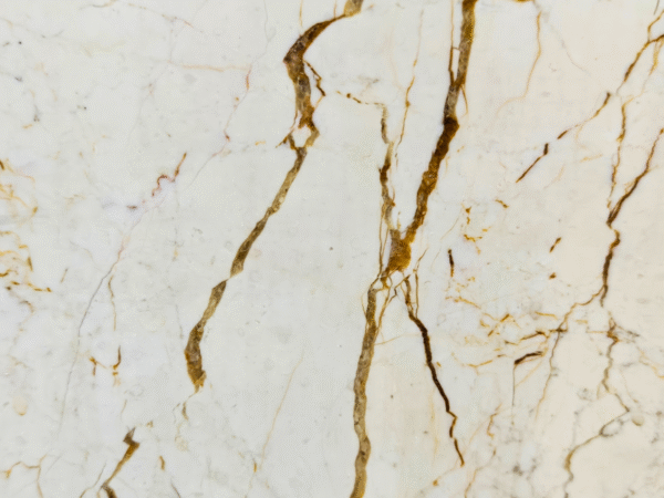 Premium White Marble Slab with Bold Gold Veins | Classic Statuario Style
