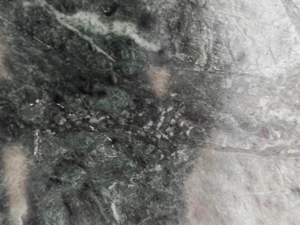 Exotic Dark Forest Green Marble Slab | Fractured White Vein Statement Stone