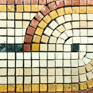 Circular Pattern Natural Stone Mosaic Medallion in Earth Tones