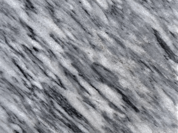Diagonal Gray Marble Countertops - High Contrast Linear Veined Stone